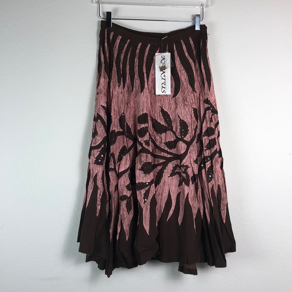 Kaktus Skirt Small Rayon Pink Brown